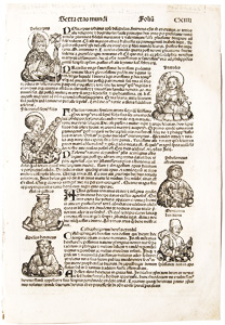 Nuremberg Chronicle original wood block prints